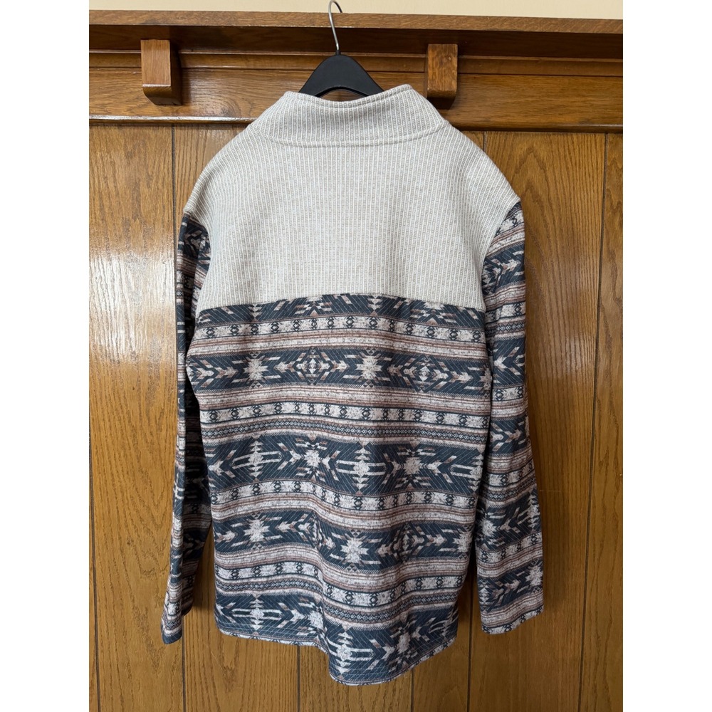 Buckle DepartWest Men's XL Quarter Zip Pullover Southwestern Pattern Sweater - Picture 5 of 8